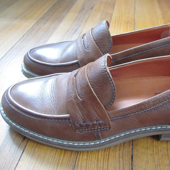 PIKOLINOS Shoes - Pikolinos Aldaya Womens Comfort Penny Loafers in cuero brown cognac leather